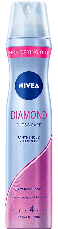 Foto van Nivea diamond gloss care styling spray 250ml bij jumbo