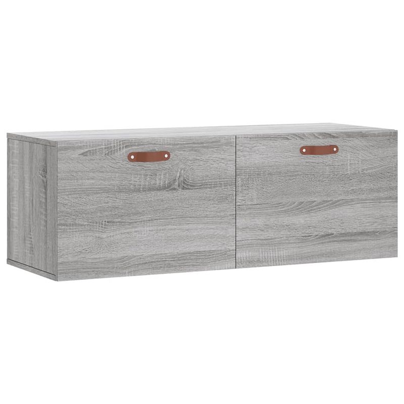 Foto van The living store wandkast - - afmetingen- 100 x 36.5 x 35 cm - kleur- grijs sonoma eiken - materiaal- bewerkt hout