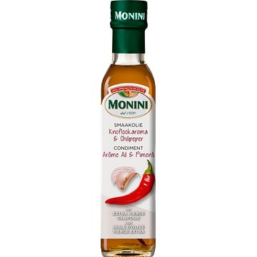 Foto van Monini olijfolie knoflook en chili 250ml bij jumbo