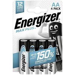 Foto van Energizer max plus aa batterij (penlite) alkaline 1.5 v 4 stuk(s)