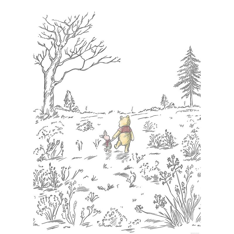 Foto van Komar winnie pooh walk vlies fotobehang 200x280cm 4-banen