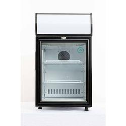 Foto van Exquisit eldc50.1 - horeca koelkast - met lichtbak - 50 liter - wit/zwart