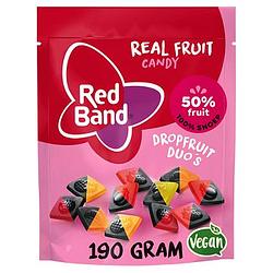 Foto van Red band real fruit candy dropfruit duo's snoep 190g bij jumbo