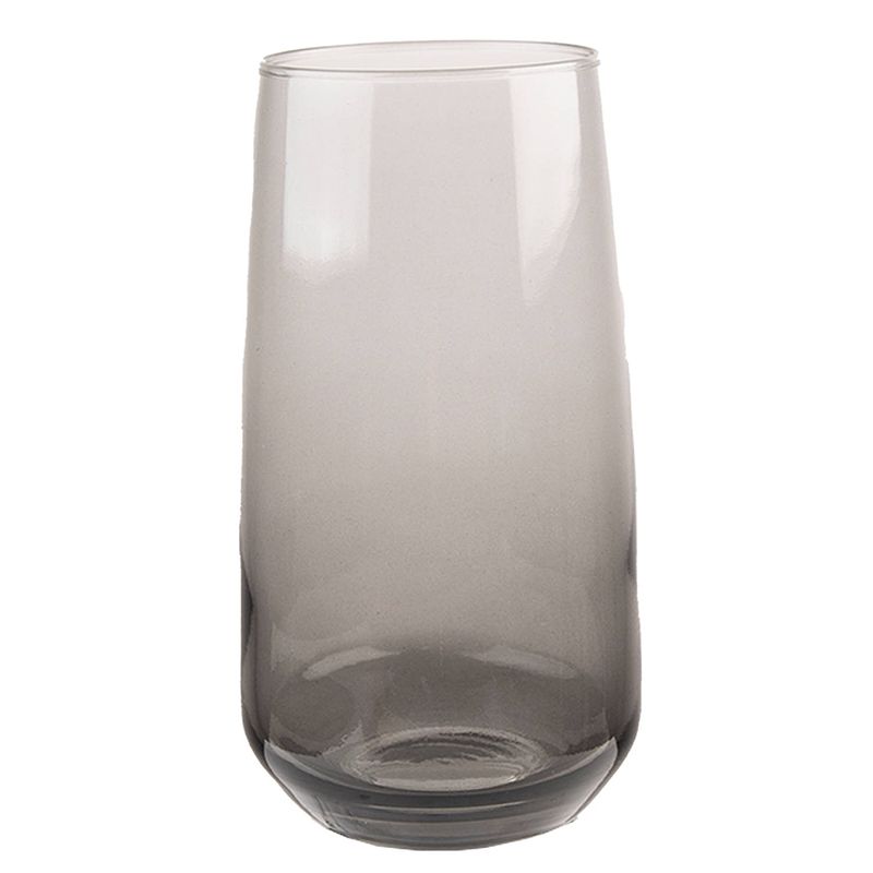 Foto van Clayre & eef waterglas 430 ml grijs glas drinkbeker drinkglas grijs drinkbeker drinkglas