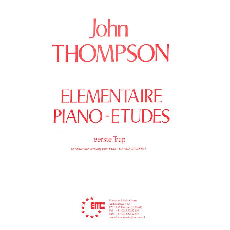 Foto van Emc elementaire piano etudes - eerste trap - john thompson