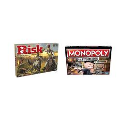 Foto van Spellenbundel - bordspellen - 2 stuks - risk & monopoly valsspelerseditie