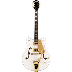 Foto van Gretsch g5422tg electromatic classic hollowbody dc snowcrest white semi-akoestische gitaar