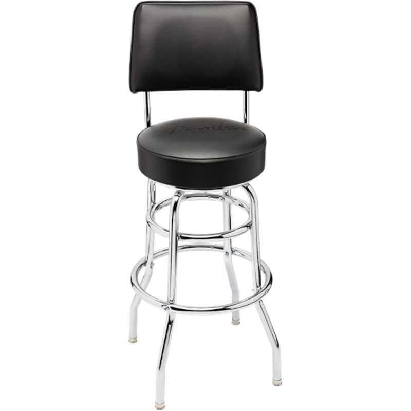 Foto van Fender blackout backrest barstool 30 inch (76 cm) barkruk met rugleuning