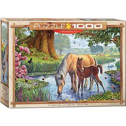 Foto van Eurographics puzzel the fell ponies - steve crisp - 1000 stukjes