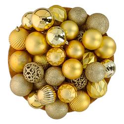 Foto van Giftsome - 60 kerstballen - goud - kerstdecoratie mix - kerstboom versiering - plastic