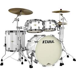 Foto van Tama ma42tzbns-pwh starclassic maple piano white 4d. shellset zwart vernikkelde hardware