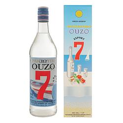 Foto van Ouzo 7 1ltr gedistilleerd + giftbox