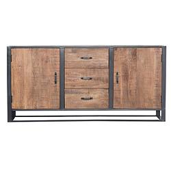 Foto van Giga meubel dressoir naturel - hout / metaal - 180cm - dressoir anne