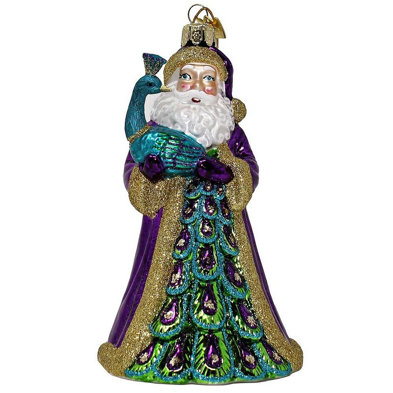 Foto van Kurt s. adler - noble gems ems santa with peacock 5.5 inch