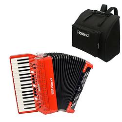 Foto van Roland fr-4x-rd v-accordion pianoklavier rood met gratis tas