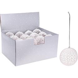 Foto van Nampook - xmas ball with glitter 9 cm whi