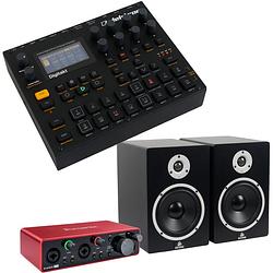 Foto van Elektron digitakt drumcomputer + audio-interface + studiomonitors