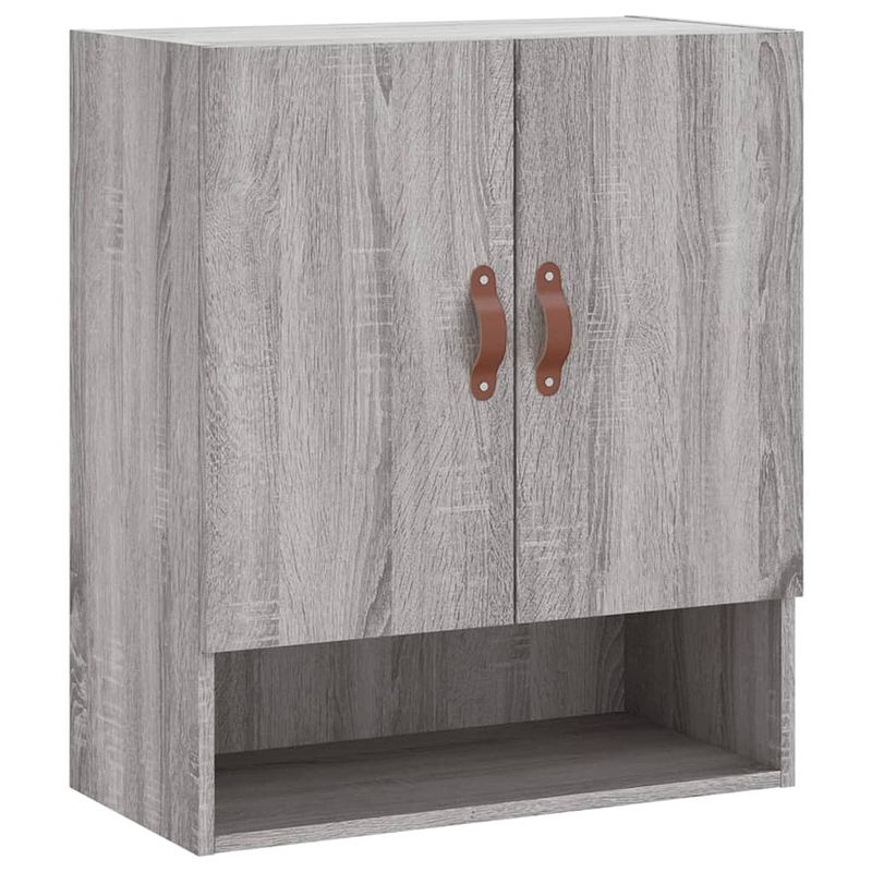 Foto van The living store wandkast - wandkast - afmeting- 60 x 31 x 70 cm - kleur- grijs sonoma eiken - materiaal- bewerkt hout