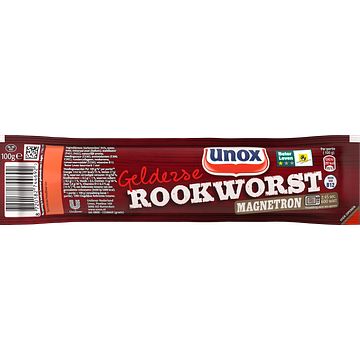 Foto van Unox rookworst magnetron gelders 100g bij jumbo