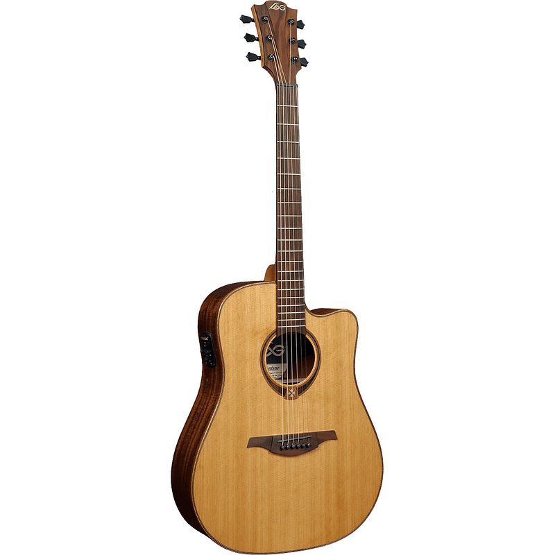 Foto van Lag guitars tramontane 118 t118dce natural elektrisch-akoestische westerngitaar