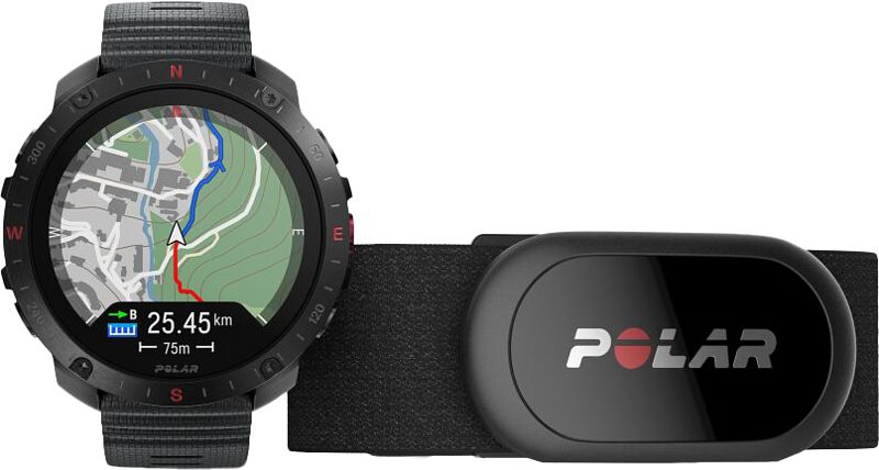 Foto van Polar grit x 2 pro zwart + hr hartslagmeter borstband