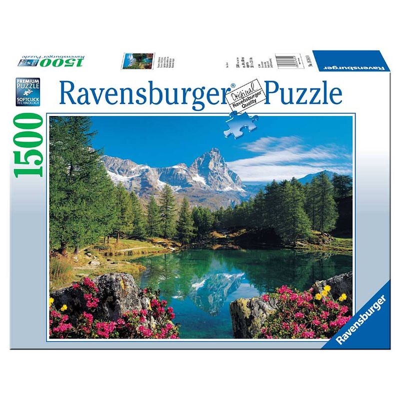 Foto van Ravensburger puzzel bergmeer matterhorn - 1500 stukjes