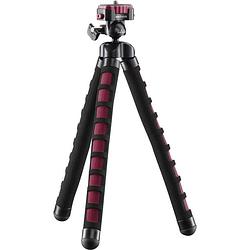 Foto van Mantona flex speciaal statief 1/4 inch werkhoogte: 10 - 27 cm rood voor smartphones en gopro