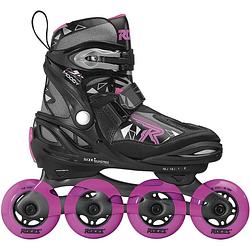 Foto van Roces inlineskates moody girl meisjes zwart/roze maat 30-35