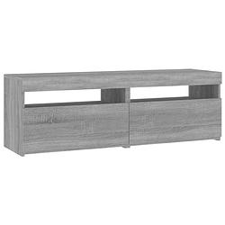 Foto van The living store tv-meubels - led-verlichting - grijs sonoma eiken - 60 x 35 x 40 cm - bewerkt hout