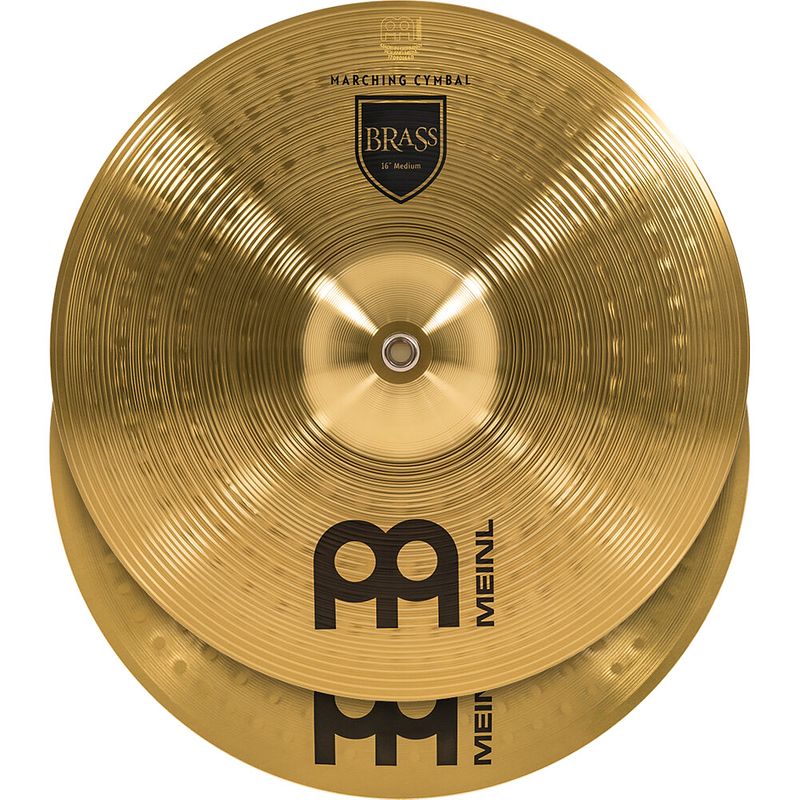 Foto van Meinl ma-br-16m marching student brass bekkenset 14 inch