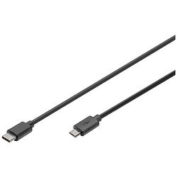 Foto van Digitus usb-kabel usb 3.2 gen1 (usb 3.0 / usb 3.1 gen1) usb-c stekker, usb-micro-b 3.0 stekker 1.80 m zwart rond, stekker past op beide manieren, afgeschermd