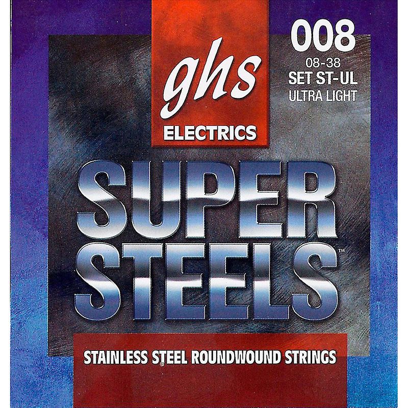 Foto van Ghs st-ul super steels ultra light snarenset elektrische gitaar