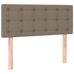 Foto van The living store hoofdbord - taupe - 100 x 5 x 78/88 cm - stijlvol ontwerp en verstelbare hoogte