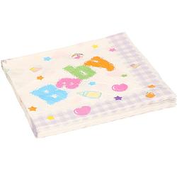 Foto van 16x baby party servetten 16cm - feestservetten