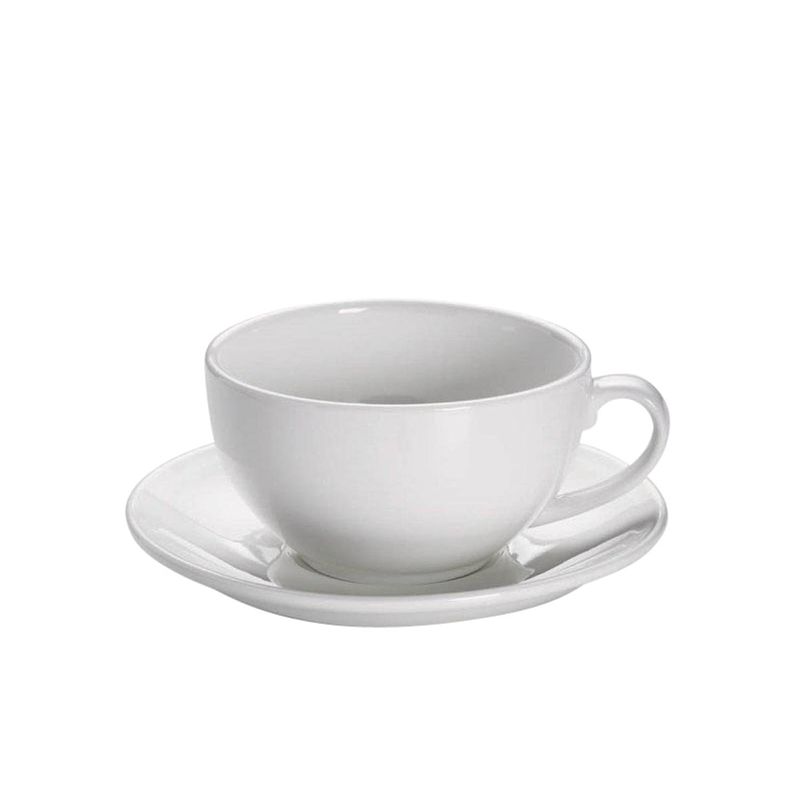 Foto van Maxwell & williams cappuccino kop en schotel white basics round