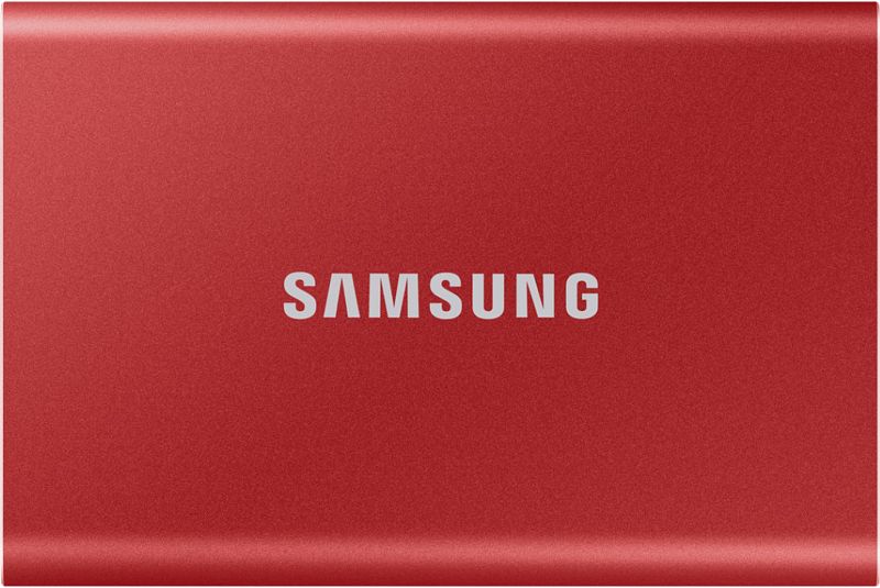 Foto van Samsung portable ssd t7 500gb externe ssd rood