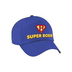 Foto van Super boer achterhoek pet / cap blauw voor volwassenen - verkleedhoofddeksels