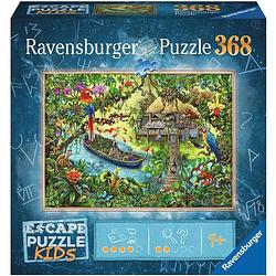 Foto van Ravensburger puzzel 368 stukjes - ontsnappingspuzzel kids - een safari in de jungle