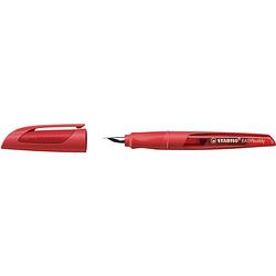 Foto van Ergonomische schoolpen stabilo easybuddy, penpunt m, koraal/rood