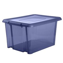 Foto van Eda plastic funny box 80 l opbergdoos - deep acid blue - 64,7 x 49,5 x 36,2 cm