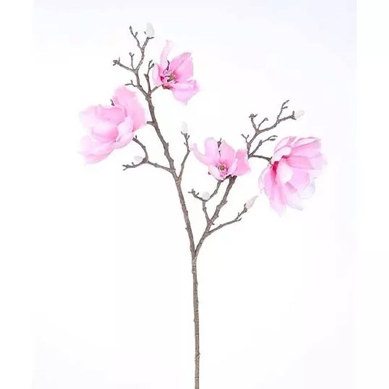 Foto van Buitengewoon de boet - magnolia tak 2-taks pink 86 cm kunstplant