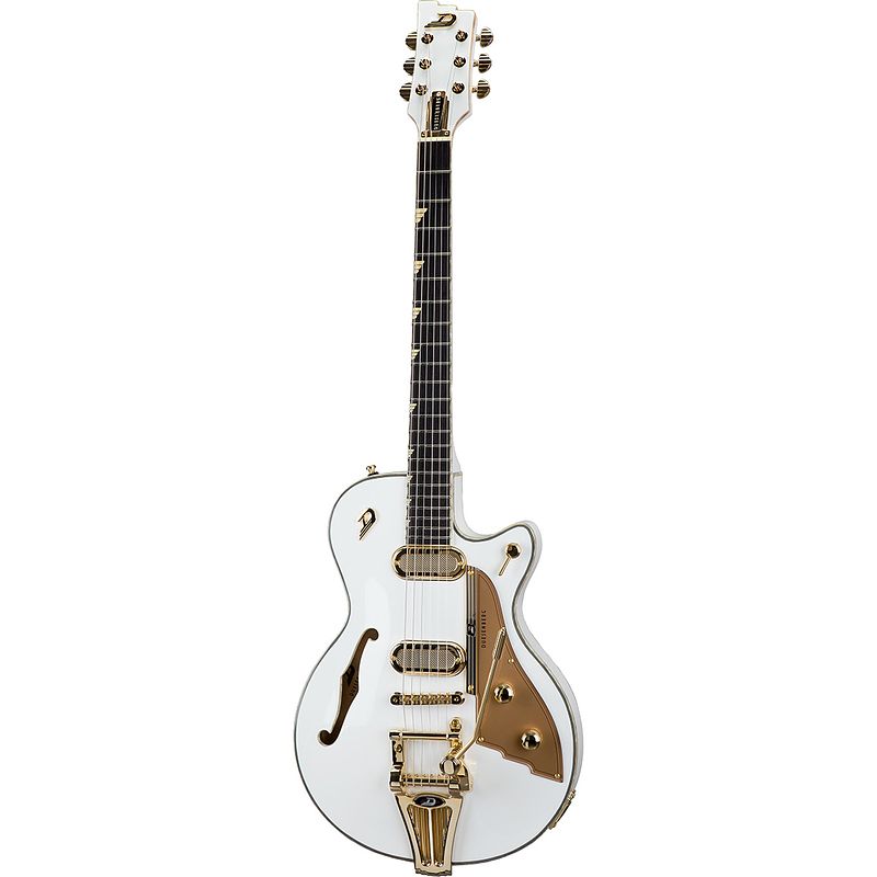 Foto van Duesenberg starplayer tv phonic venetian white semi-akoestische gitaar met koffer