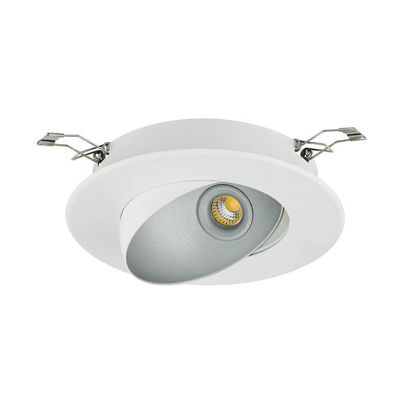 Foto van Eglo ronzano 1 inbouwlamp - led - 16.5 cm - wit;zilver