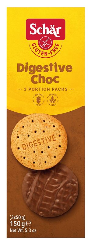 Foto van Schar digestive melkchocolade koekjes glutenvrij