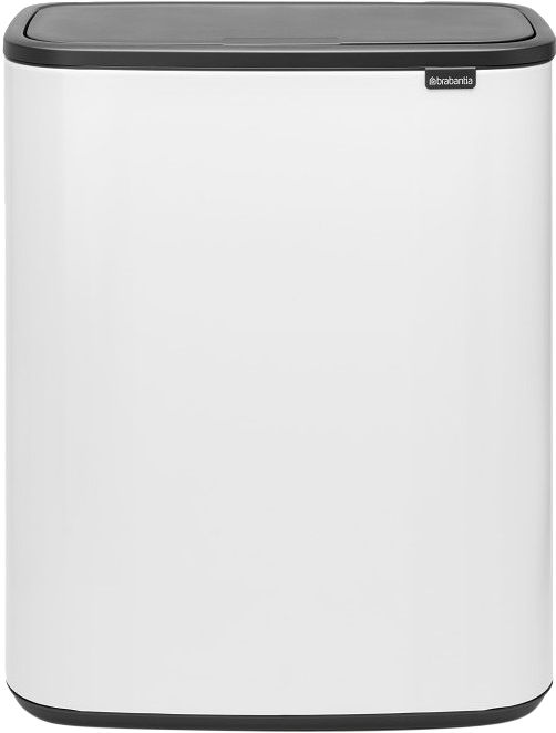 Foto van Brabantia bo touch bin afvalemmer 2 x 30 liter met 2 kunststof binnenemmers - white