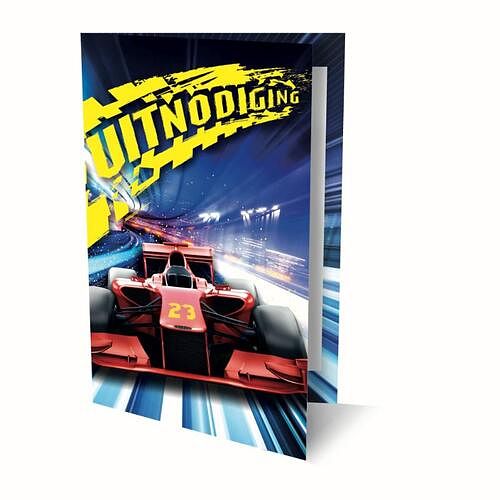 Foto van Uitnodigingen race auto pk 907 / 6x3,95 - fsc mix credit - paperback (8712048316686)