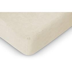 Foto van Linnick badstof velours hoeslaken - ivory - 2 persoons - 120/140/150x200/220cm