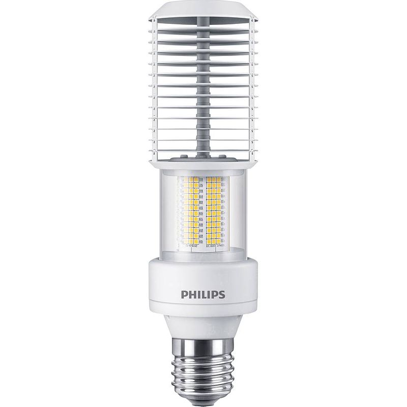 Foto van Philips lighting 63906800 led-lamp energielabel d (a - g) e40 55 w = 100 w neutraalwit (ø x l) 71 mm x 262 mm 1 stuk(s)