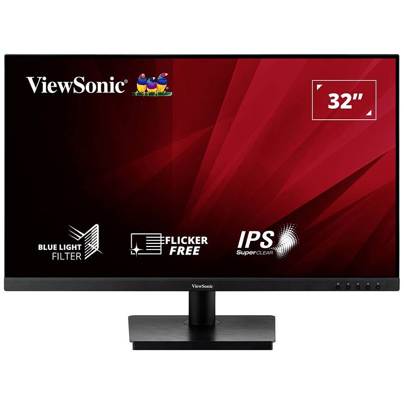 Foto van Viewsonic va3209-2k-mhd led-monitor 80 cm (31.5 inch) energielabel f (a - g) 2560 x 1440 pixel qhd 4 ms hdmi, displayport, audio, stereo (3.5 mm jackplug)