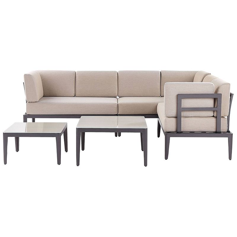 Foto van Beliani rima iii - loungeset-grijs-aluminium, polyester